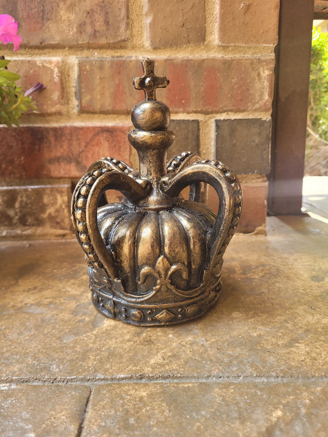 Royal Crown With Cross Top. Table Top Decoration. French, Fleur De