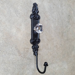 Door knob Wall Hook | PICK YOUR COLOR | Cast Iron Wall Rack | Coat Rack | Wall Hanger | FleurDeLisJunkie | Crystal Look | Vintage look |