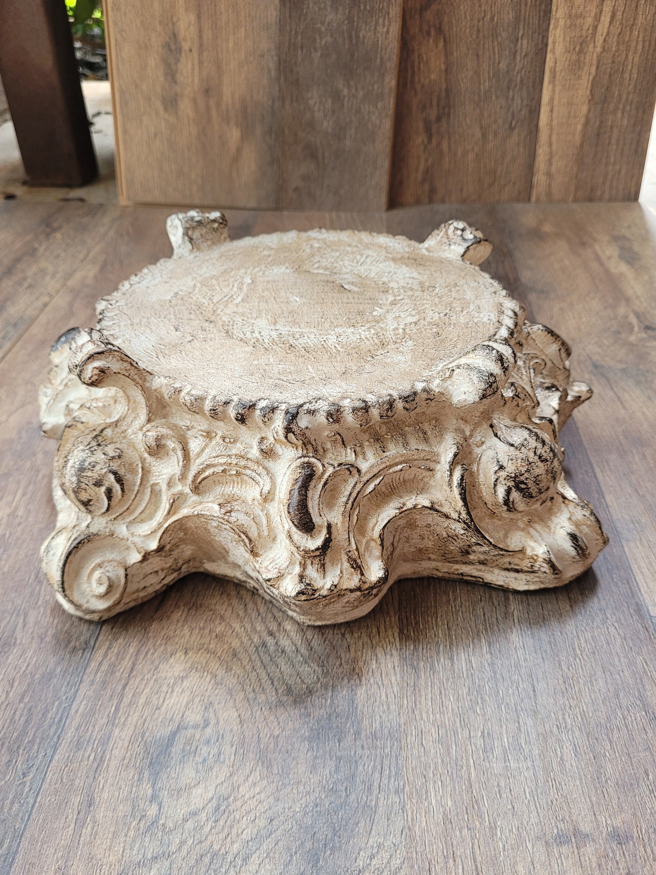 Tuscan Riser Capital Pillar Candleholder - PICK YOUR COLOR - Rose Bowl Riser - Old ...