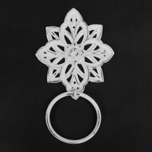 Shabby Chic Towel Ring | Medallion | PICK YOUR COLOR | Cast Iron Towel Ring | Towel Hanger | Shabby Chic Bathroom | FleurDeLisJunkie