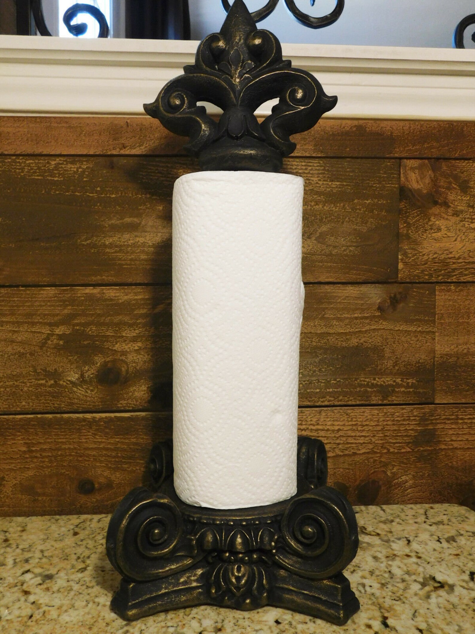 Paper Towel Holder With Fleur De Lis Top PICK YOUR COLOR Etsy