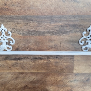 Metal Towel Bar for Shabby Chic Bathroom, PICK YOUR COLOR. Iron Towel Holder for Bath | Fleur de Lis Towel Rod