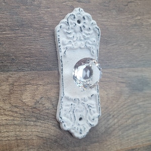 Crystal Look Doorknob Wall Hook | PICK YOUR COLOR | Rustic | Cast Iron | Coat Rack Wall Hanger | FleurDeLisJunkie | Tuscan Vintage look