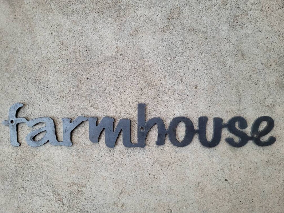 FARMHOUSE Metal Wall Art Letters for Wall Craft Supplies Etsy