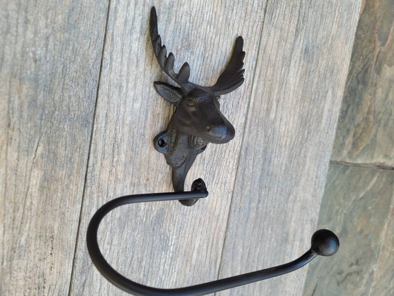 Metal Rustic Deer Antler Toilet Tissue Paper Roll Holder Metal Rustic Deer Antler Toilet Tissue Paper Roll Holder