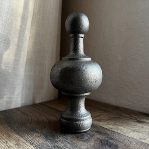Cast Iron Finial | PICK YOUR COLOR | Modern, Eclectic, Contemporary, Traditional Home Decor, Fence, Newel Post Topper Solid Metal, Mantel