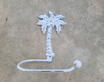 Palm tree Toilet Paper Holder, PICK Your COLOR, TP Holder, Wall Hook, Beach Cottage, Lake house bathroom decor, Bath fixture, Tissue hanger