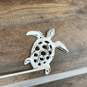 Sea Turtle Paper Towel Holder, PICK YOUR COLOR, Bathroom Towel Bar, Nature, Wall Bath Towel Hanger, Beach Cottage, Lake house bath image 5