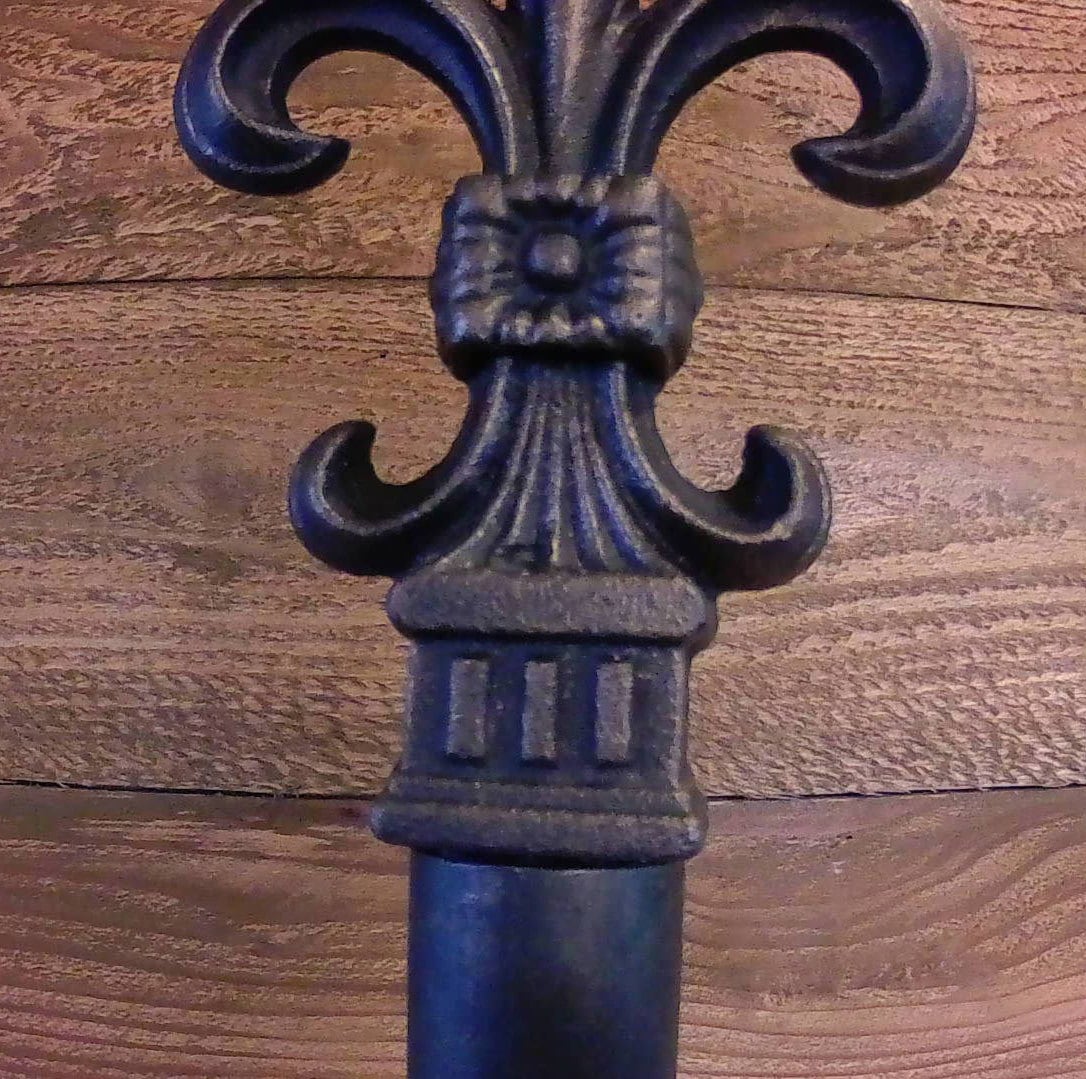 Comfify Fleur De Lis Cast Iron Toilet Paper Roll Holder Wall Mounted Rust Brown French Inspired Vintage Rustic Design Bathroom Accessory With Easy Installation Included Screws And Anchors