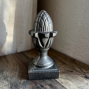 Cast Iron Pineapple Spear Finial Decor | PICK YOUR COLOR | Hardware Garden Backyard Decor Supplies Finials Top, mantel decor, office.