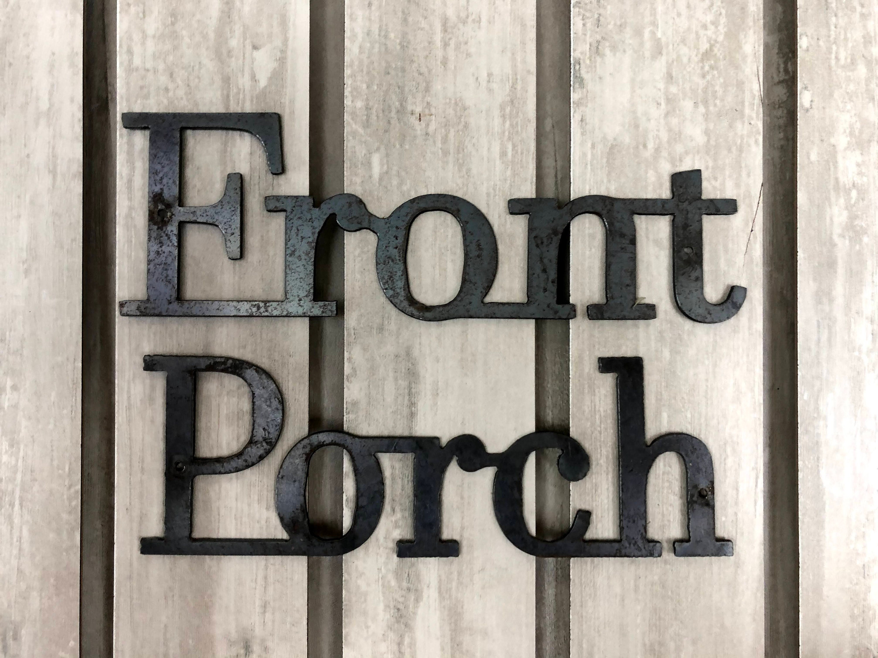Front Porch sign made of Steel. Metal wall art. Porch decor. Etsy