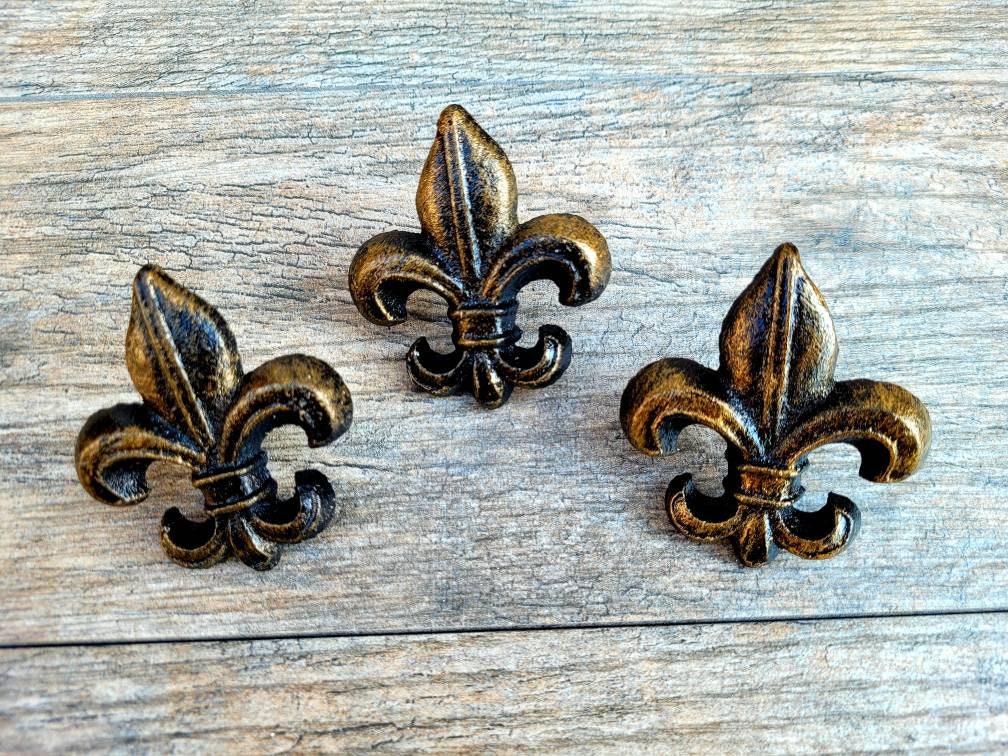 Set of 3 Iron Fleur De Lis Candle Pins Tacks FREE USA | Etsy