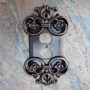 Outlet Cover | PICK YOUR COLOR | Outlet Plate | Switch plate |  Old World | Switch Cover | Medieval | Tuscan | Spanish | Ornate outlet cover