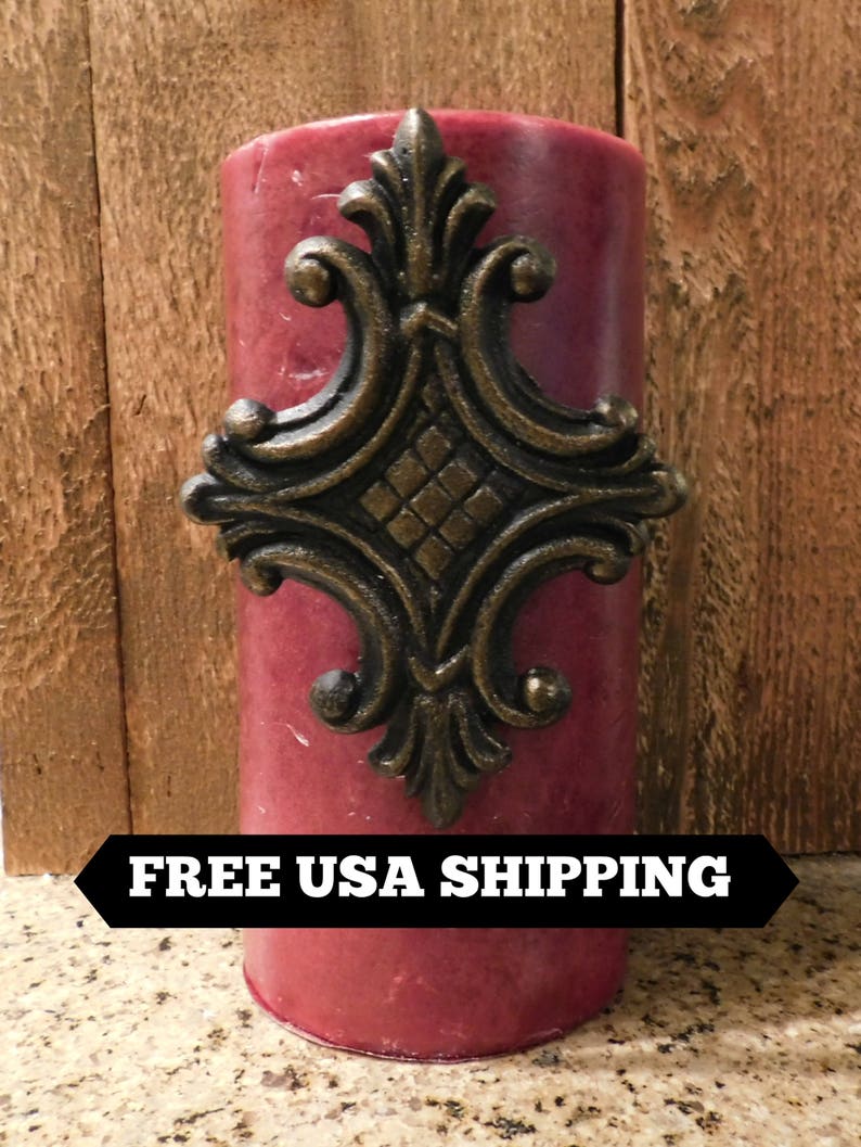 Medallion Candle Pin PICK YOUR COLOR Candle Jewelry Etsy
