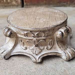 Capital Candleholder | PICK YOUR COLOR | Candle Riser | Pedestal Top | Shabby Chic | Candle | Pillar Candle Holder | FleurDeLisJunkie |