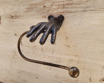 Handtoiletrolhouder, TP-houder, toiletpapierhouder, handdoek muurhaakhanger, Iron Hand TP-houder, modern