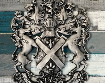 UNICORN＆LION☆49cm ✕ 49cm☆Heraldic motif UNICORN＆LION☆49cm ✕ 49cm☆Heraldic motif Lion and unicorn