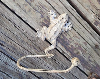 Frog Toilet Paper Holder for Bathroom Storage, TP Holder, Choose your Color, Frog decor, Nature Beach Sea Jungle  Rainforest Toad, kids bath