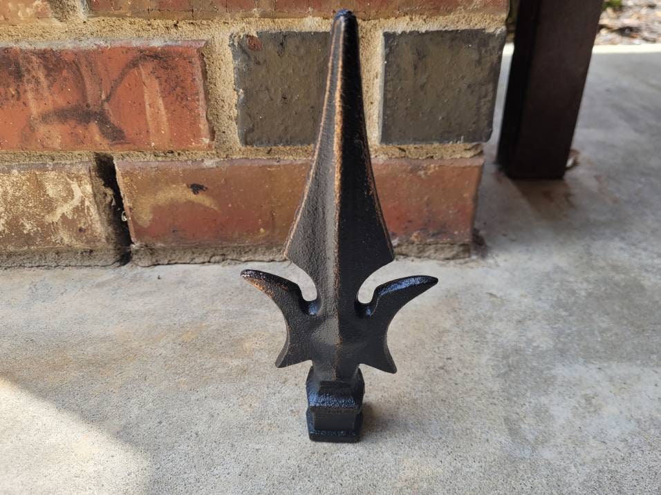 Spear Finial Fence Decor | Pick Your Color Fleur De Lis Home Decor, Hardware Garden Backyard, Fencing Supplies Iron, Top Rail Top, French