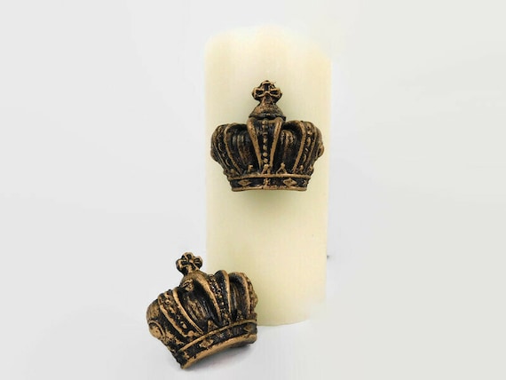 Crown Crosses for Candles Tuscan Fleur de Lis Candle Pin Iron Old World