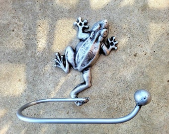 Frog Toilet Paper Holder for Bathroom Storage, TP Holder, Choose your Color, Frog decor, Nature Beach Sea Jungle  Rainforest Toad, kids bath