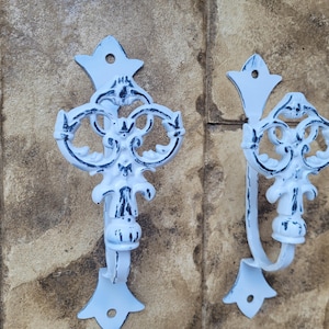 Curtain Tiebacks | PICK YOUR COLOR | Curtain Holdbacks | Tiebacks | Wall Hooks | Window Treatments | Curtain Tie Back | FleurDeLisJunkie