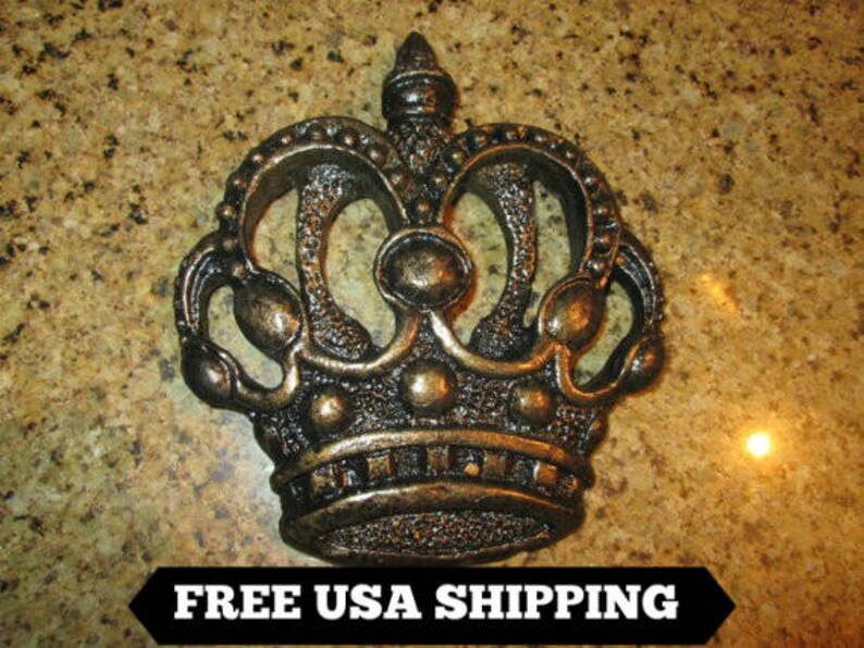 Crown Wall Plaque Decor Kingdom Medieval Old World King Fleurdelisjunkie Queen Royal Princess