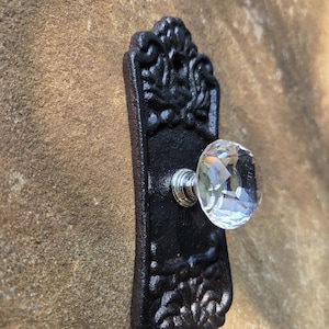 Crystal Look Doorknob Wall Hook | PICK YOUR COLOR | Rustic | Cast Iron | Coat Rack Wall Hanger | FleurDeLisJunkie | Tuscan Vintage look