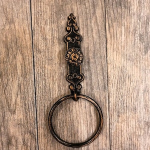Iron Towel Ring | Doorknob Hand Towel Ring | Bath hardware | Towel Hanger | Fixture Bathroom | Oil Rubbed bronze  Fleurdelisjunkie