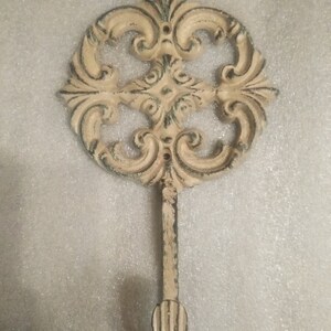 Iron Medallion Wall Hook - PICK YOUR COLOR - Coat Hook, Hat Rack, Jewelry Hook, Old World, Tuscan, Fleur de Lis, New Orleans decor