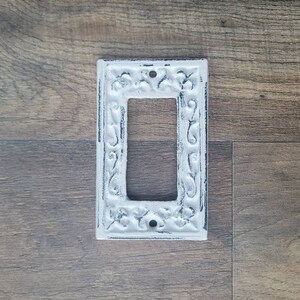 Single Rocker Light Switch Plate Cover, PICK YOUR COLOR, One Gang Rocker Wall Plate, Rustic Cast Iron Decor Metal Wall decor