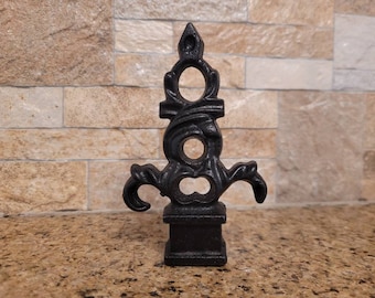 Fleur de Lis Finial Fence Decor | PICK YOUR COLOR | French Country Home Decor Hardware Garden Backyard Fencing Supplies Finials Top Rail Top