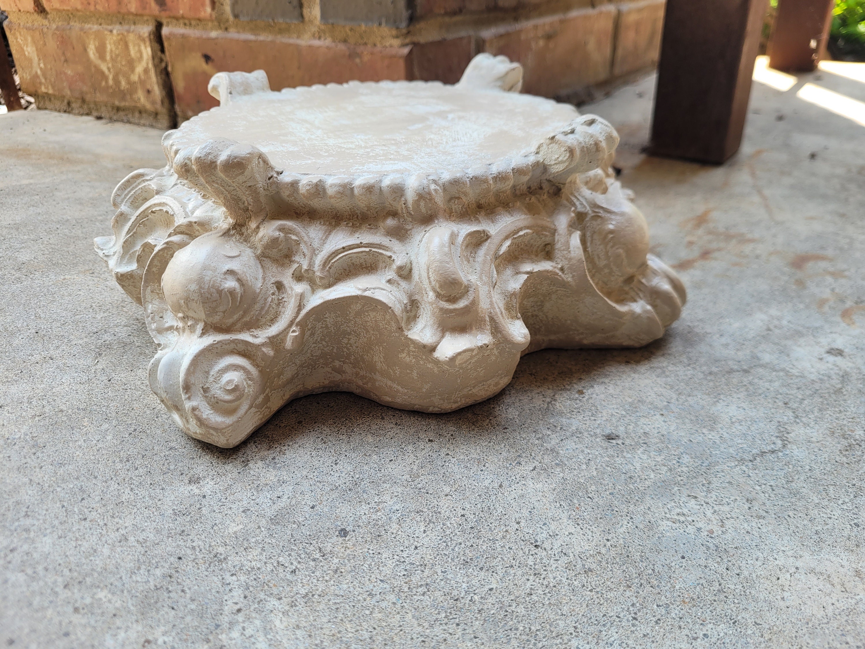 Tuscan Riser Capital Pillar Candleholder - PICK YOUR COLOR - Rose Bowl Riser - Old ...