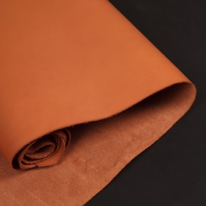 Clay Full Grain Leather, 2m2 | 100% Genuine | Vegetable Tanned | 1.4mm (4 oz) 20–25 Sq Ft, Full Hide Soft Leather for Clothe, Wallet, Chair
