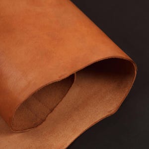 Premium Cinnamon Brown Full Grain Leather – 100% Genuine – Vegetable Tanned | 1.8mm (5oz) | 20–25 Sq Ft, Brown Full Hide Thick Leather