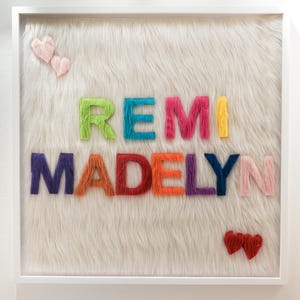 Arte de letras de piel sintética personalizado / Decoración de pared con nombre personalizado / Obra de arte divertida y atrevida para habitación infantil o infantil