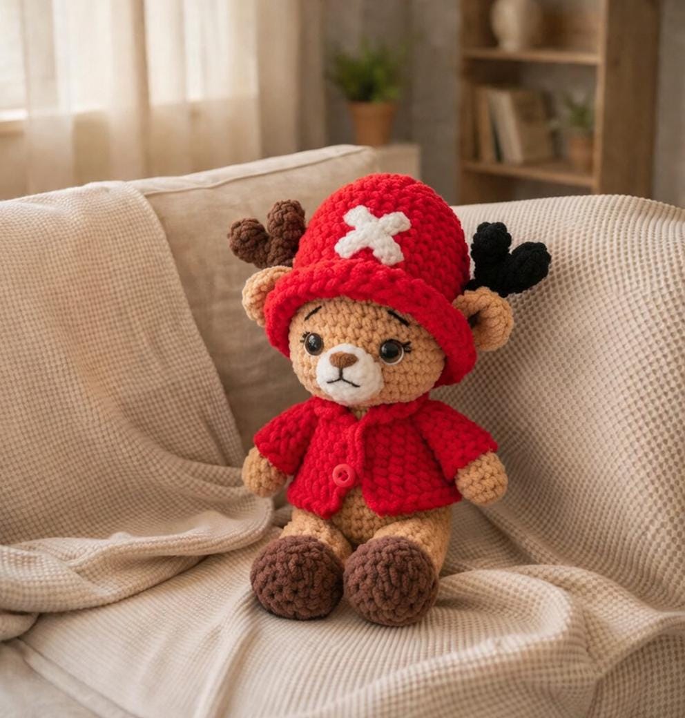 Tony Tony Chopper Crochet Pattern – Straw Hat Pirates Amigurumi Pattern ...