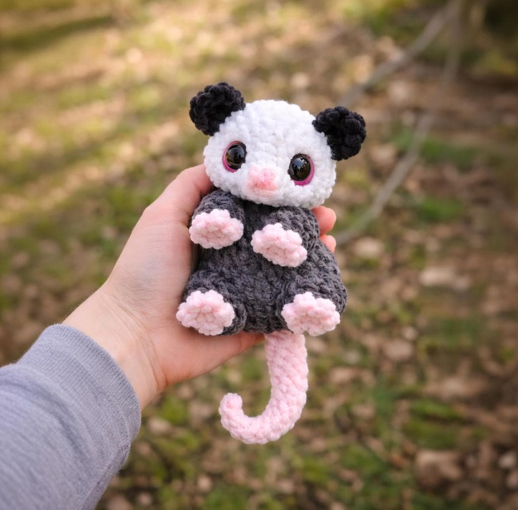30 Opossum Crochet Patterns for Cute, Quirky Amigurumi Projects 9 Floppy Cute Opossum Crochet Pattern