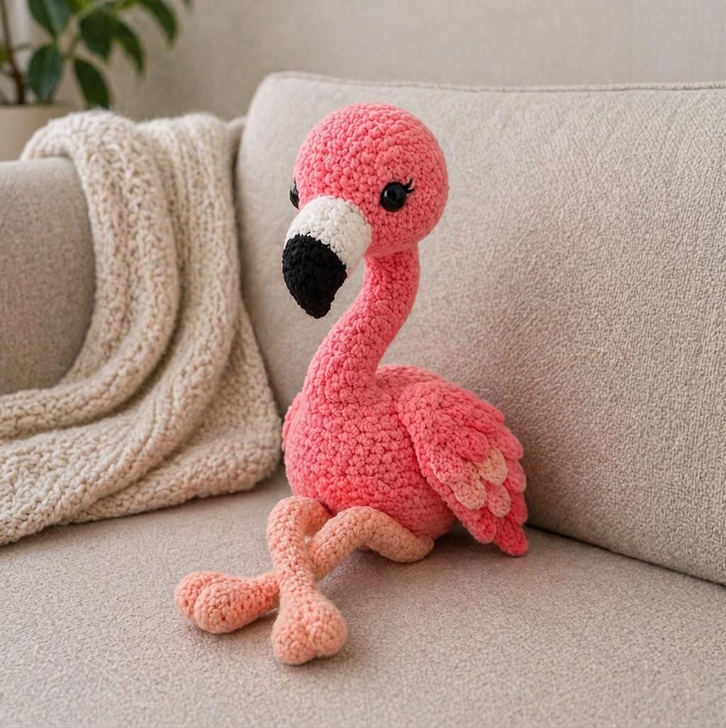 38 Flamingo Crochet Patterns to Add Tropical Charm to Your Handmade Collection 3 Flamingo Amigurumi Crochet Pattern Crochet Flamingo Bird