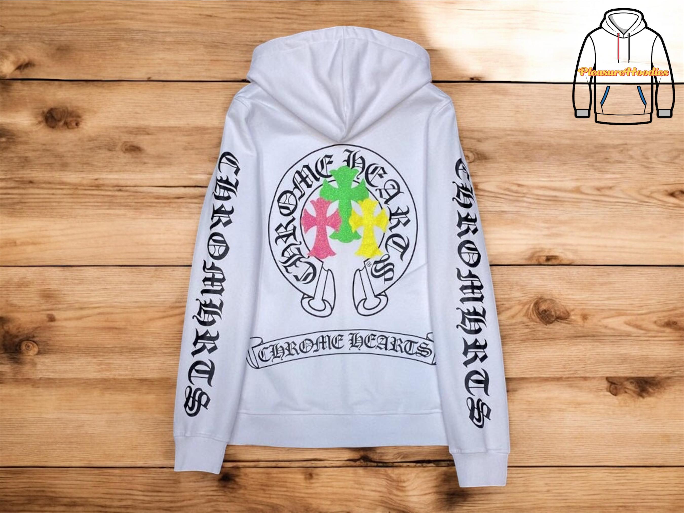 CHROME HEARTS◆マルチカラー クロス 黒 ジップアップ パーカー CHROME HEARTS CH CROSS(クロムハーツ CHクロス) パーカー