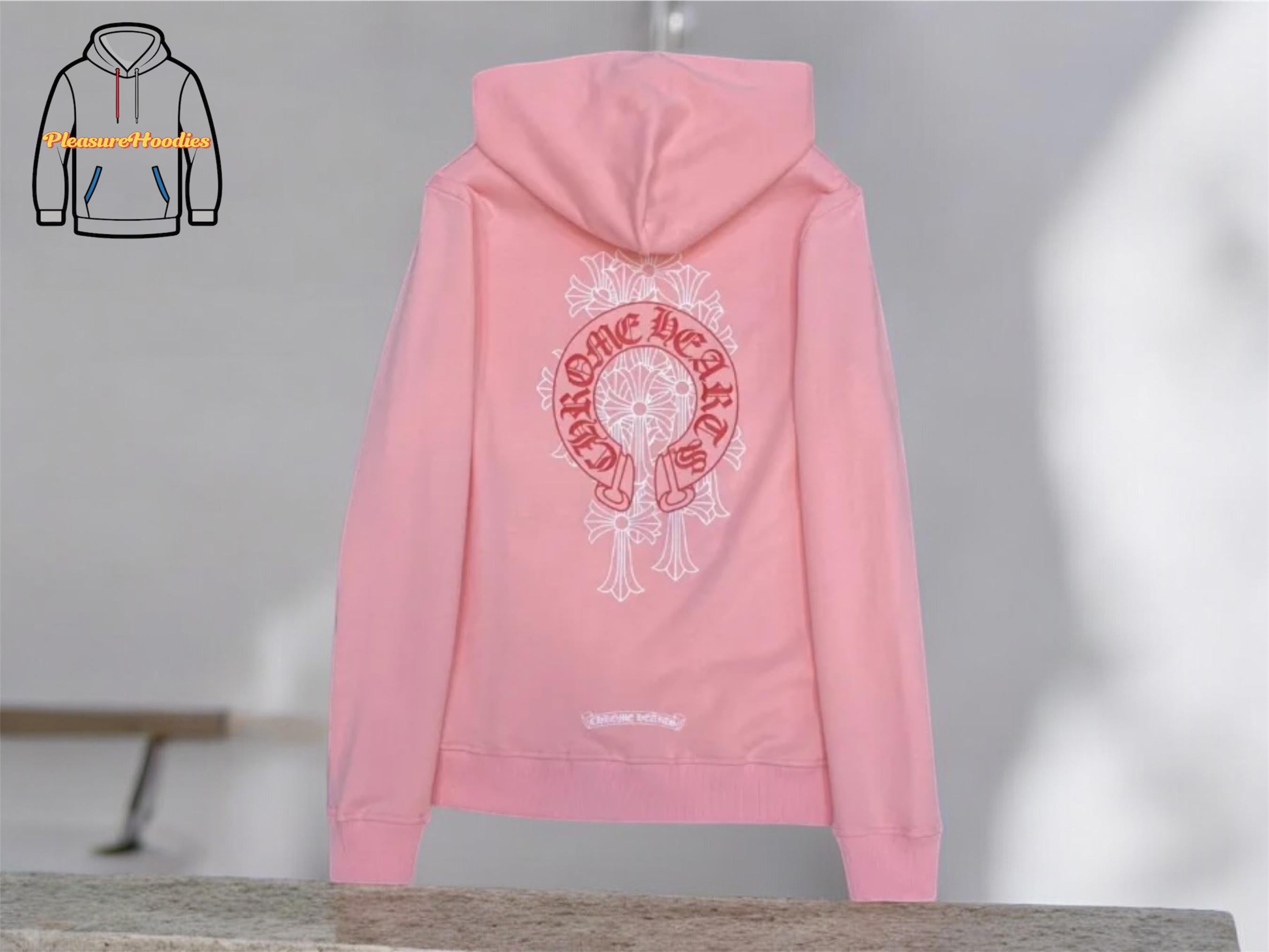 Chrome Hearts Pink Hoodie - Etsy