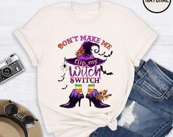 Funny Witch Switch Graphic Tee - Halloween Witchy Shirt