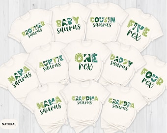 Matching MommySaurus DadaSaurus Dinosaur Shirts: Family Dino Tees