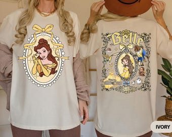 Retro Comfort Colors Disney Belle Shirt, Disney Princess Shirt, Disney Girl Trip Shirt, Disney Group Shirt, Disney Trip 2025 Shirt