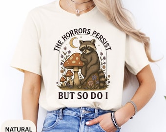 Retro Opossum Graphic Tee: Funny Mental Health Shirt