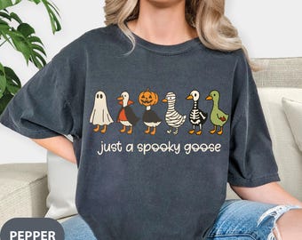Comfort Colors Halloween Goose Shirt: Funny Spooky Season Tee