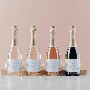 Last Toast On The Coast Mini Champagne label, Coastal Beach Bach Weekend Party Digital Bachelorette Decor, Editable Shot Label Template, A9