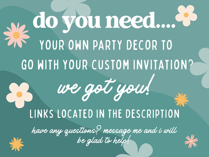Custom Invitation, Made To Order Invitation, Custom Order Request, Customized Digital Birthday Invitation, Personalized Request Order image 3