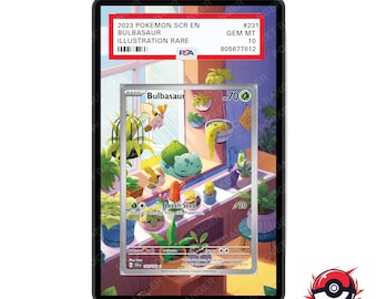 Bulbasaur 143/142 Corona Estelar - Vitrina con ilustraciones extendidas de Pokémon (PSA)