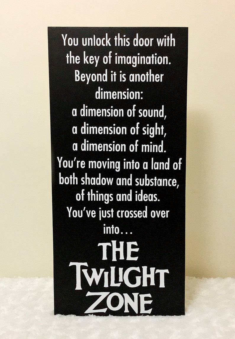 Twilight Zone Handmade 11x24 Wood Sign/ Wall Decor/ Wall Display/ Wood